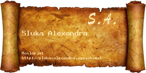 Sluka Alexandra névjegykártya