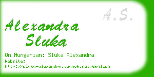 alexandra sluka business card